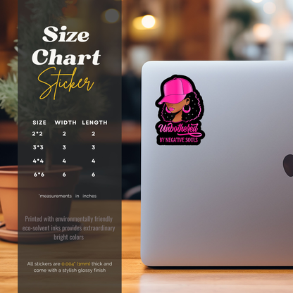 Unbothered by Negative Souls Vinyl Sticker