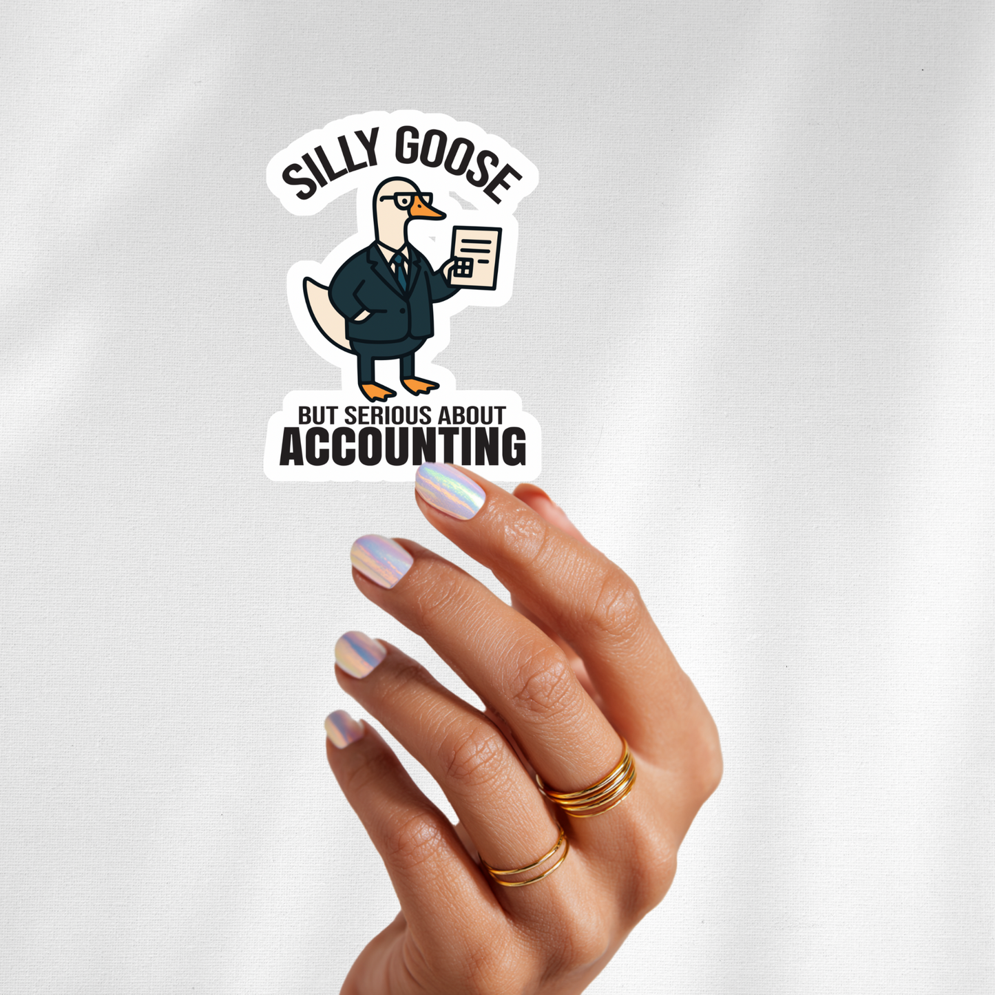 accounting humor goose decal