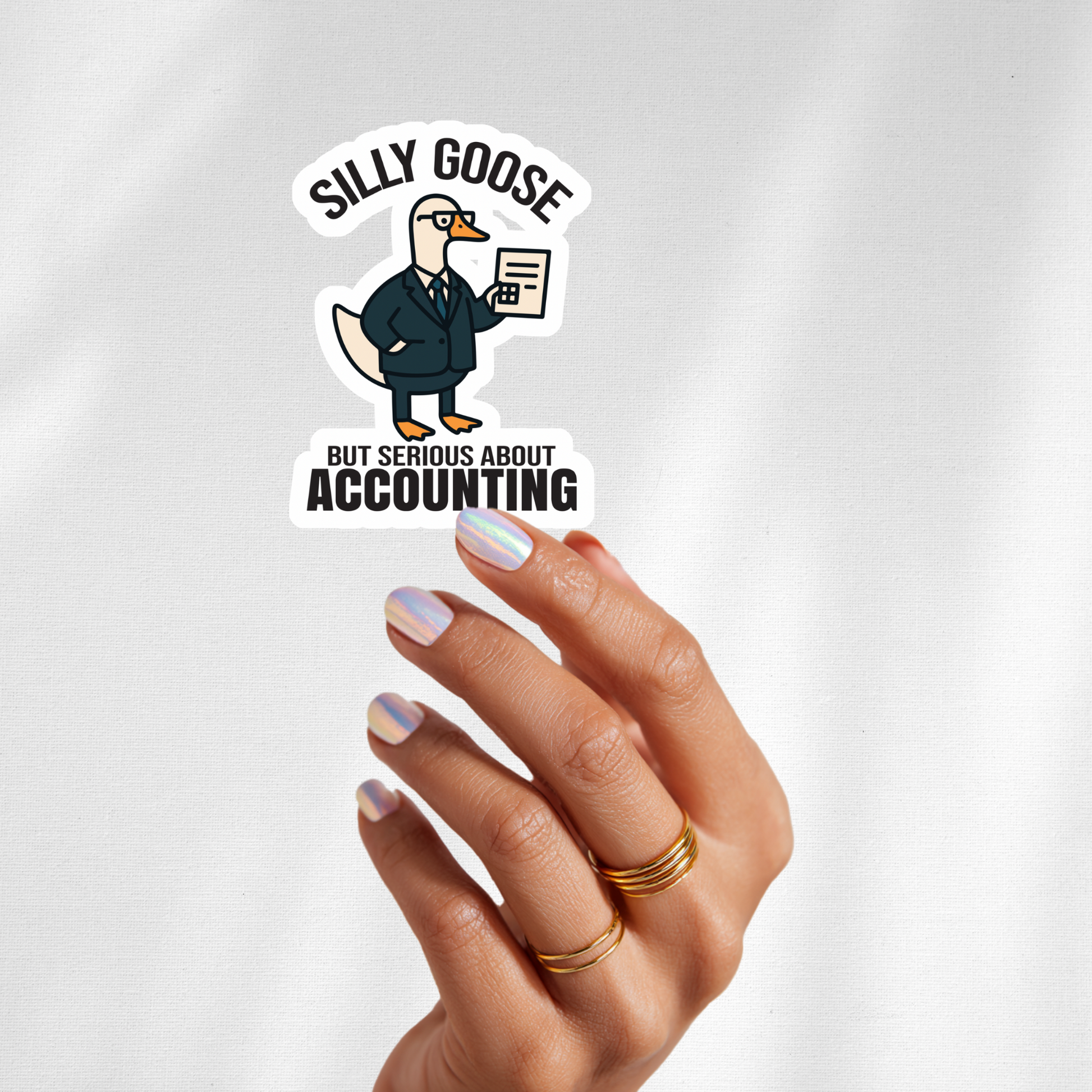 accounting humor goose decal