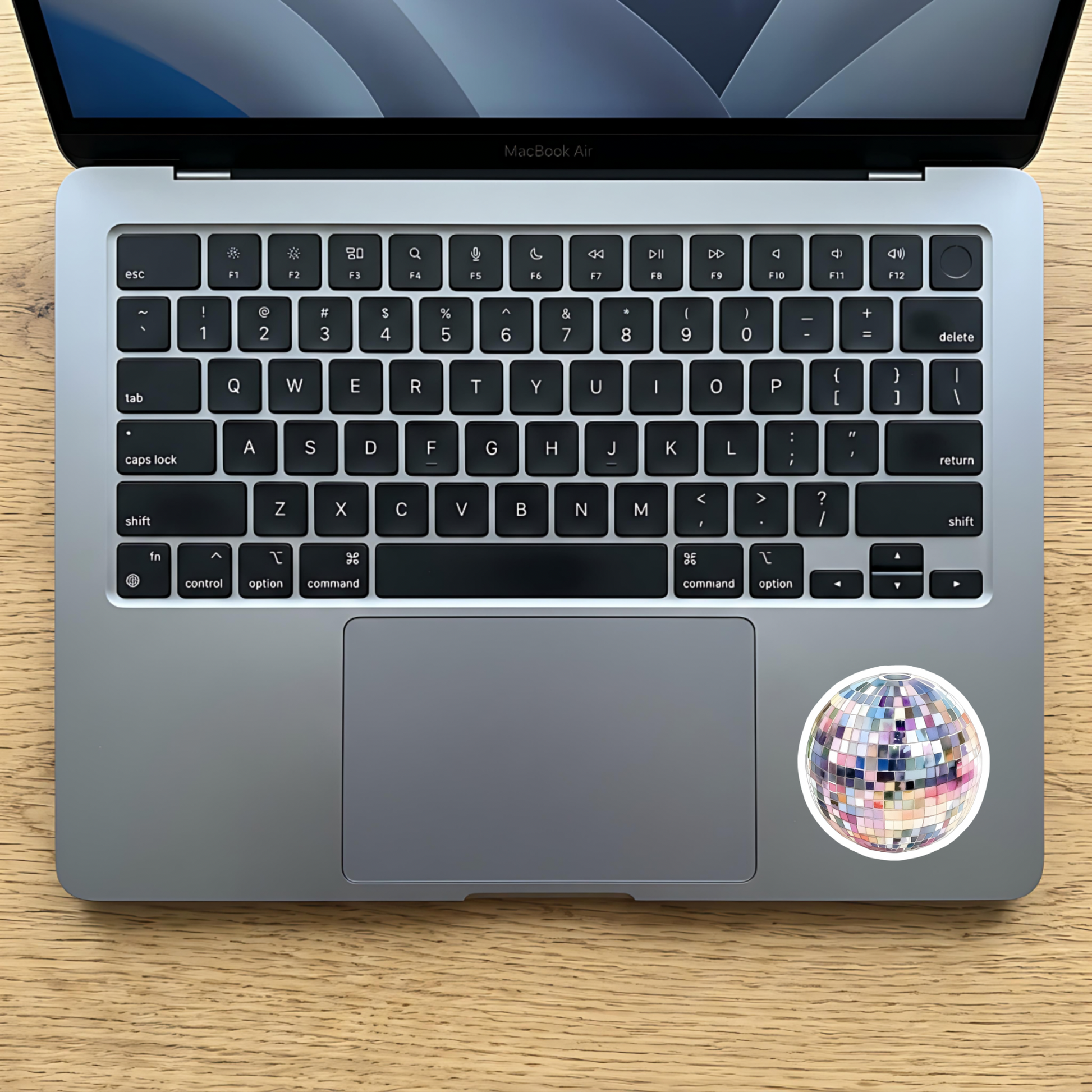 Pastel disco sticker for laptop