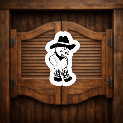 cowboy baby kewpie sticker