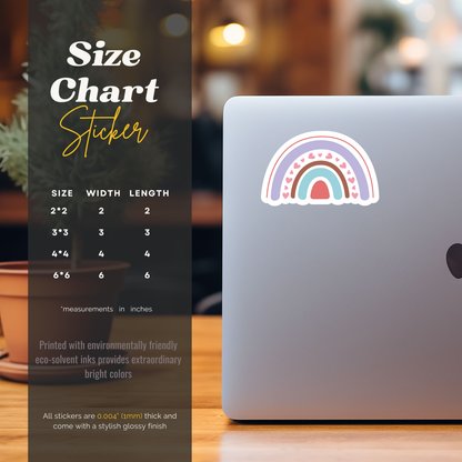 pastel rainbow laptop sticker
