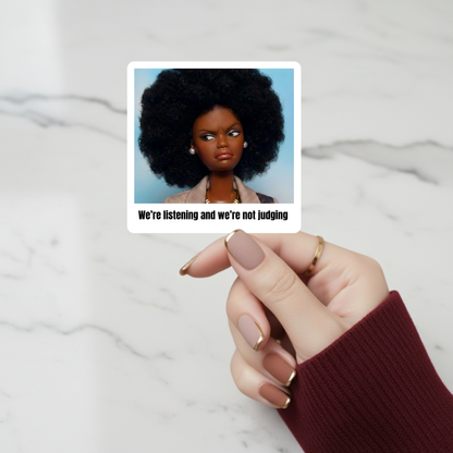 black girl side eye sticker