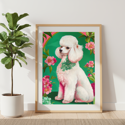 poodle illustration wall art