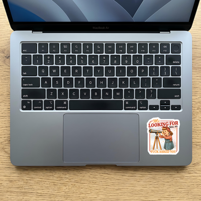 Me Looking For Who Asked You Laptop Sticker