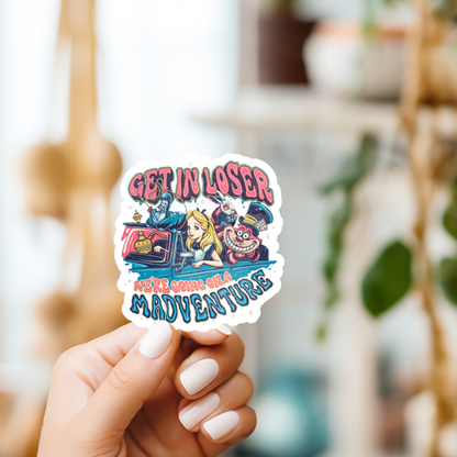 fantasy cartoon car ride sticker decal