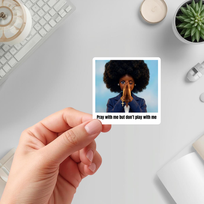 African American Doll Face Meme Sticker