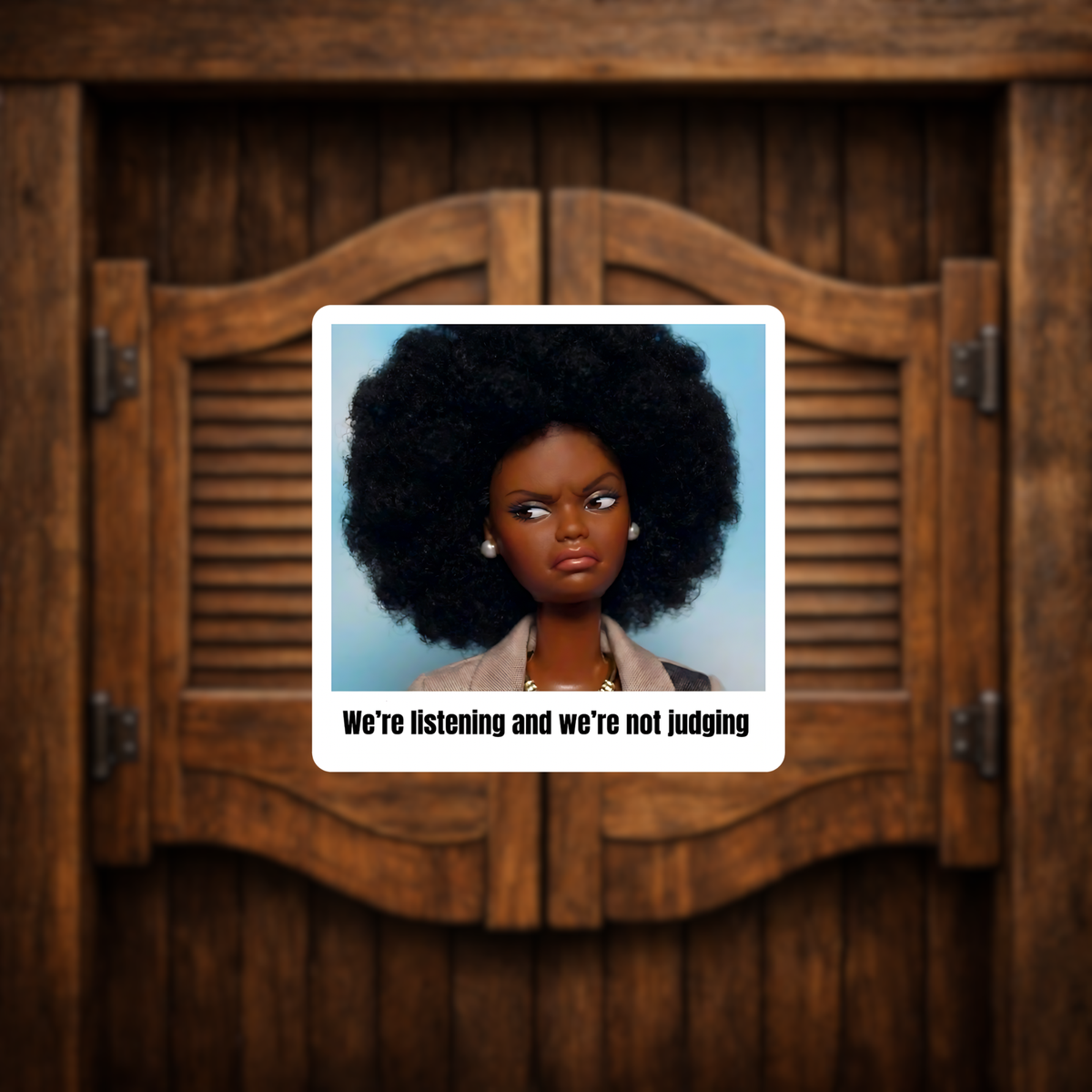 afro puff reaction meme sticker