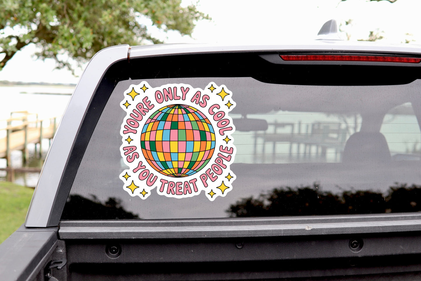 kindness quote vinyl sticker for car window 