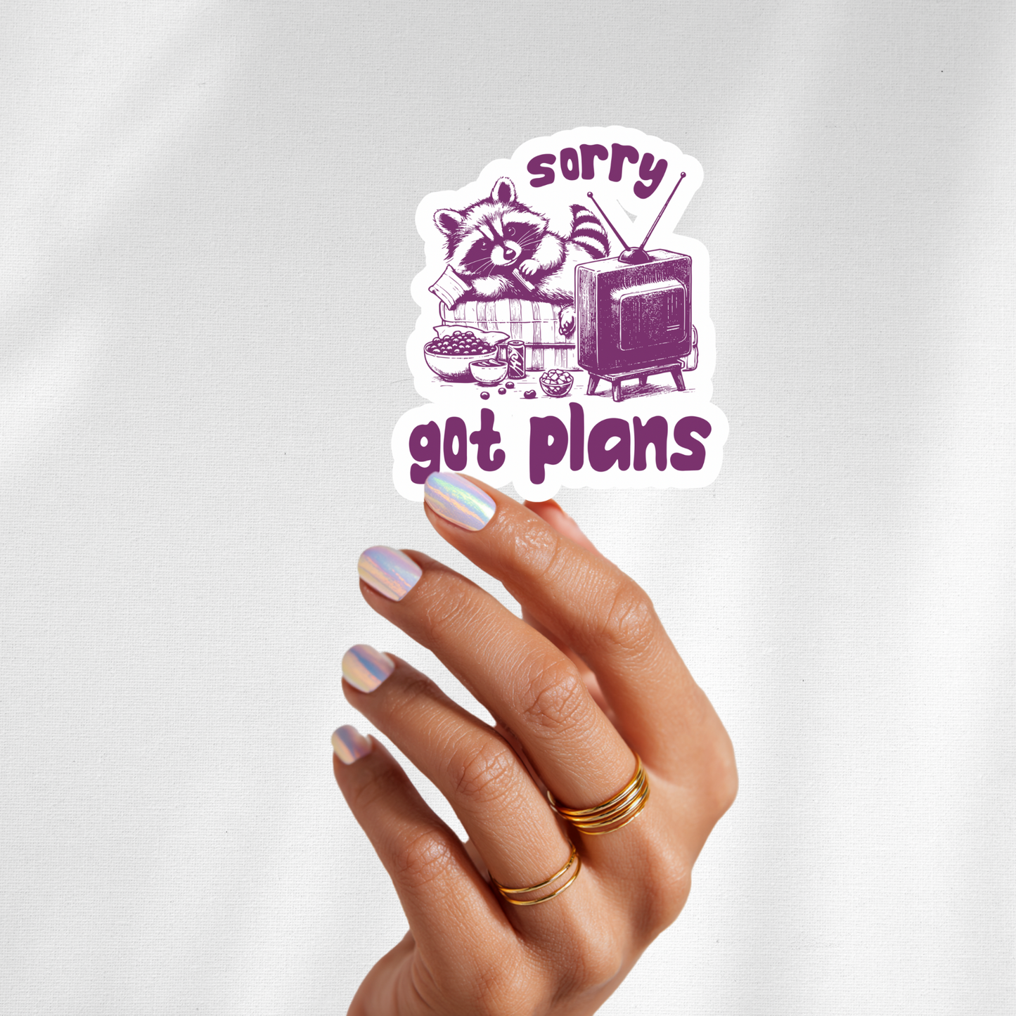 sorry got plans animal sticker decal