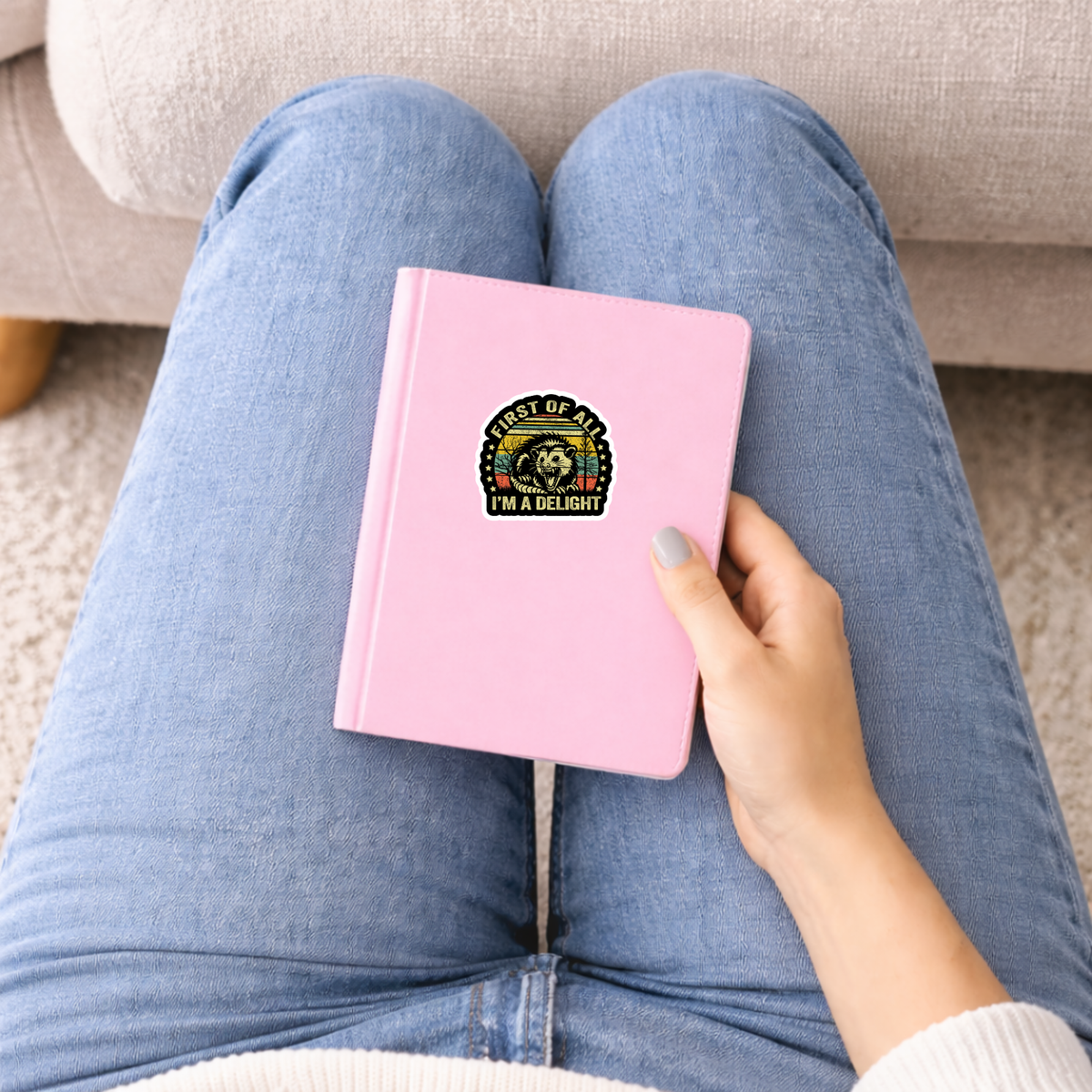 Retro Wildlife Possum Sticker For Journal