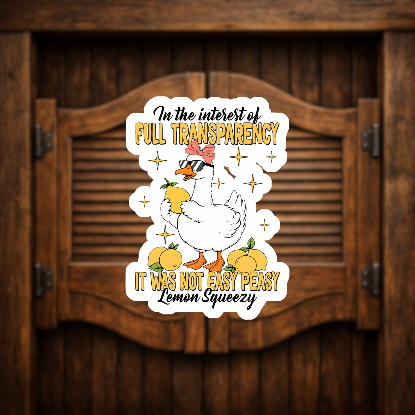 goose lemon sticker design