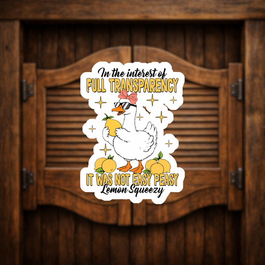 goose lemon sticker design