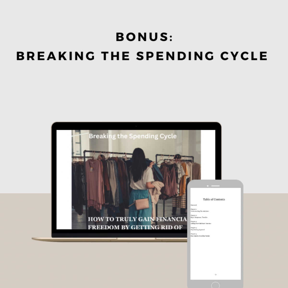 Money mindset planner bonus ebook for intentional spending habits