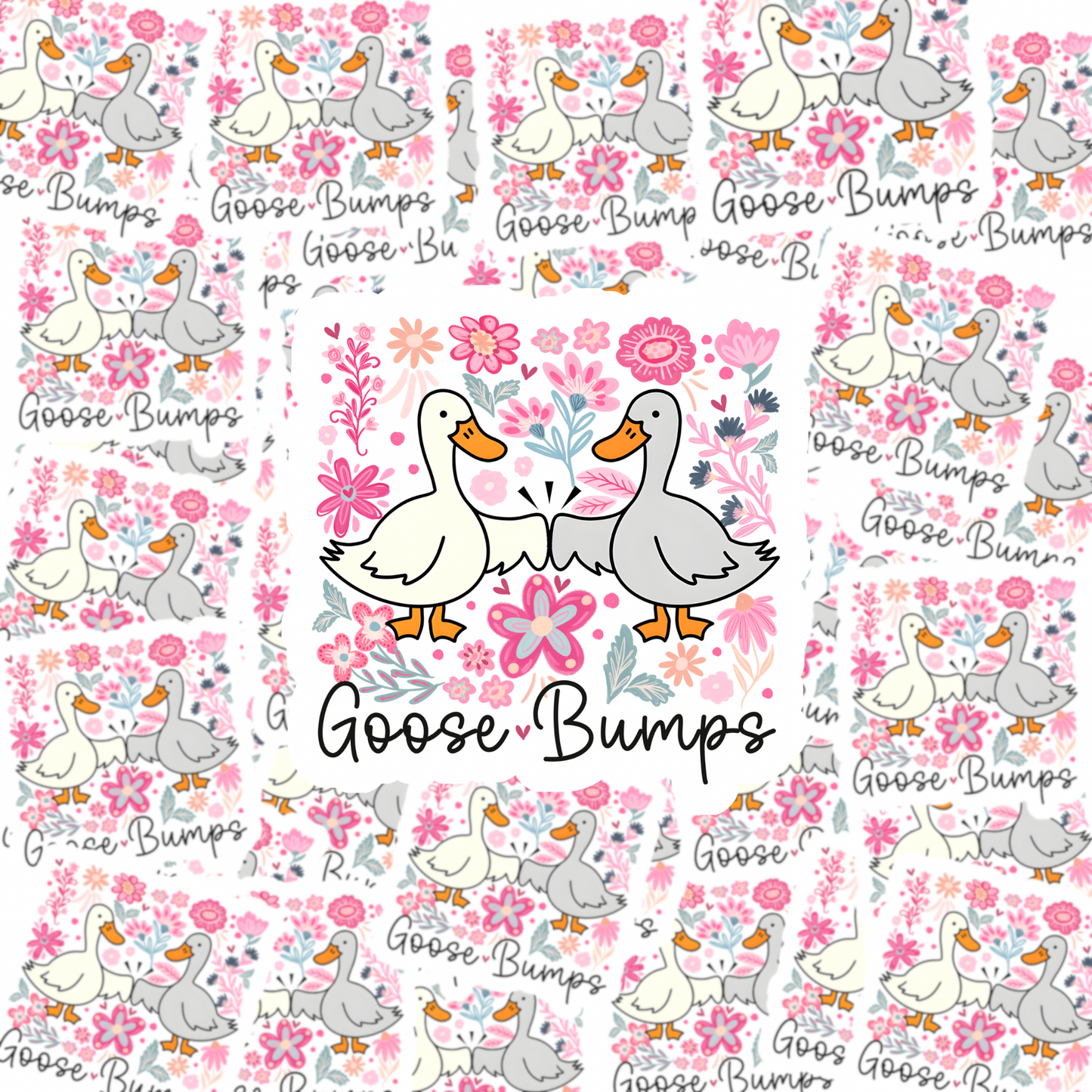 animal vinyl sticker with goose