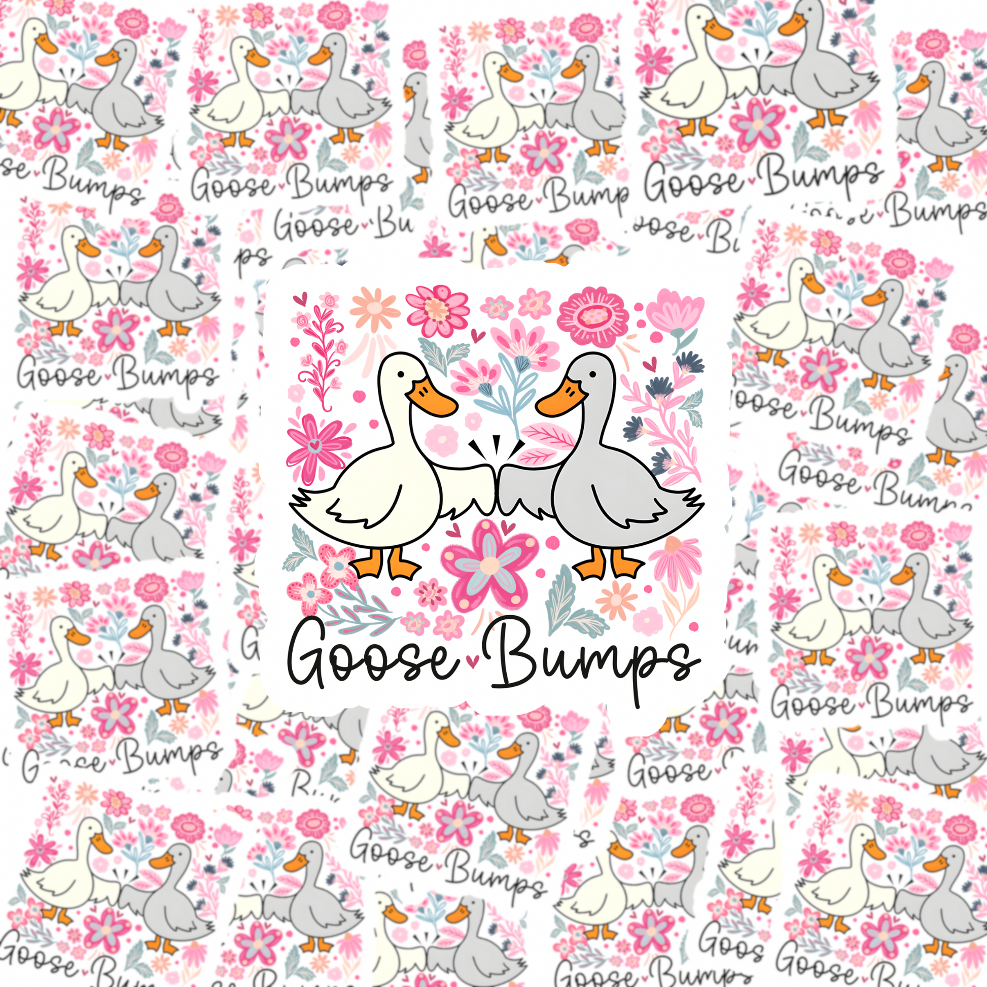 animal vinyl sticker with goose