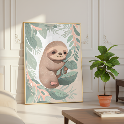 jungle animal printable sloth