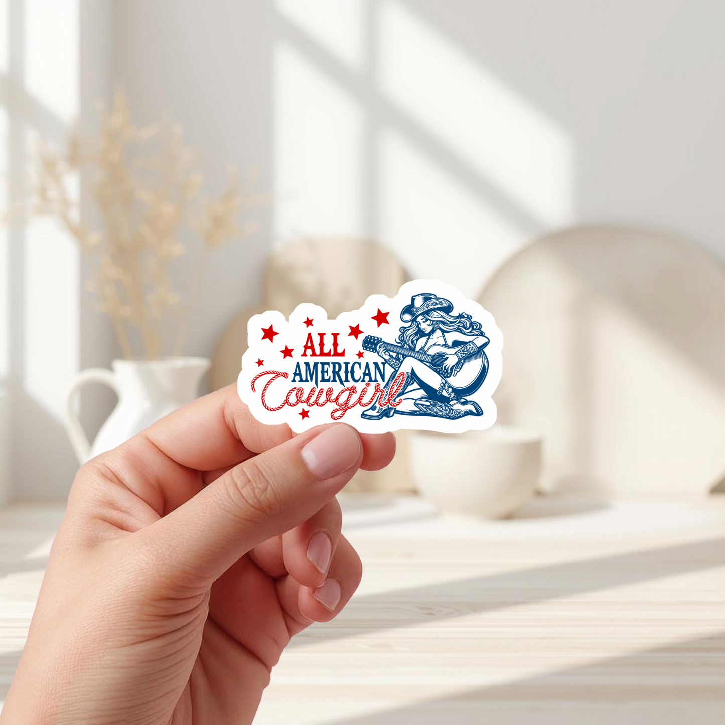 country girl guitar sticker