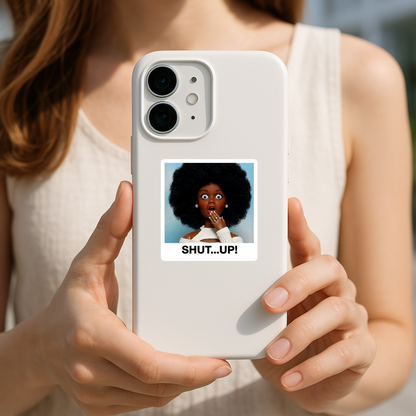 dramatic black doll sticker