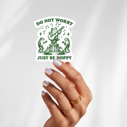 frog music vinyl sticker