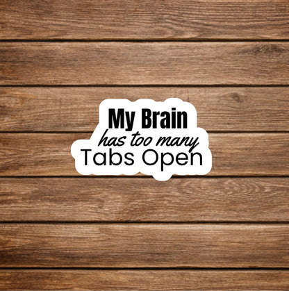 Mental overload phrase sticker detail