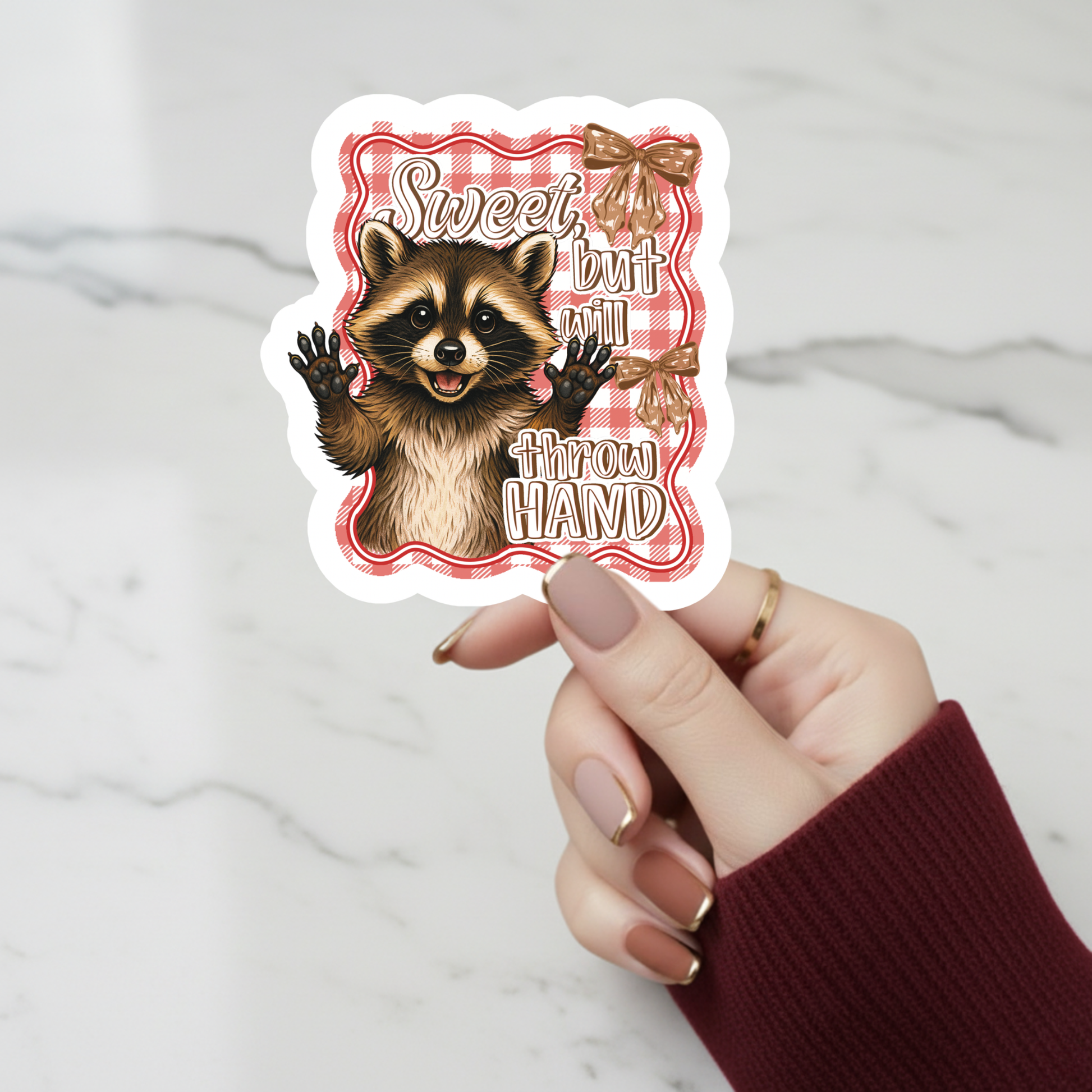 raccoon vinyl sticker