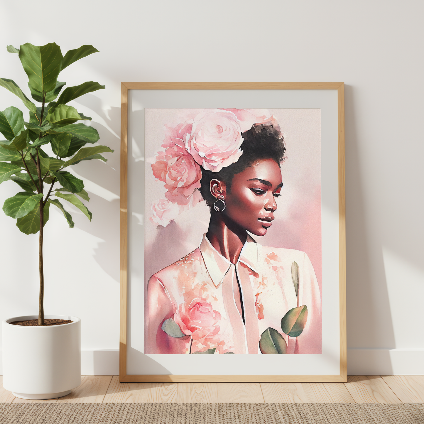 african american peony art print