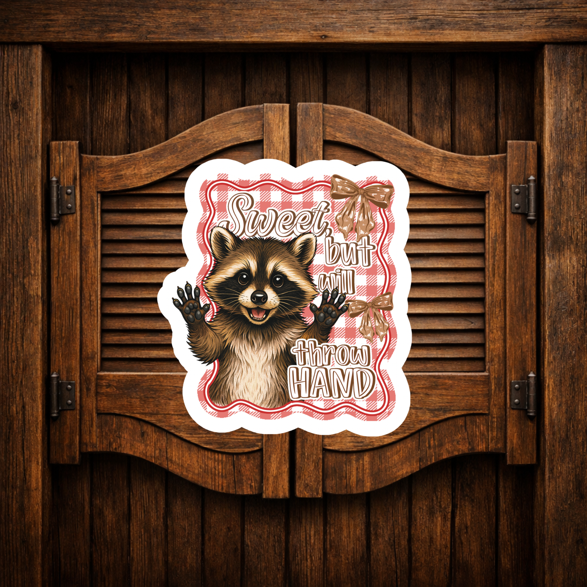 sweet but will throw hands sticker