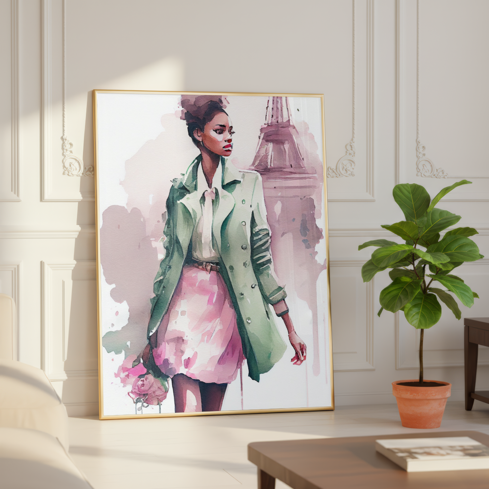  Eiffel tower fashion illustration