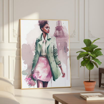  Eiffel tower fashion illustration