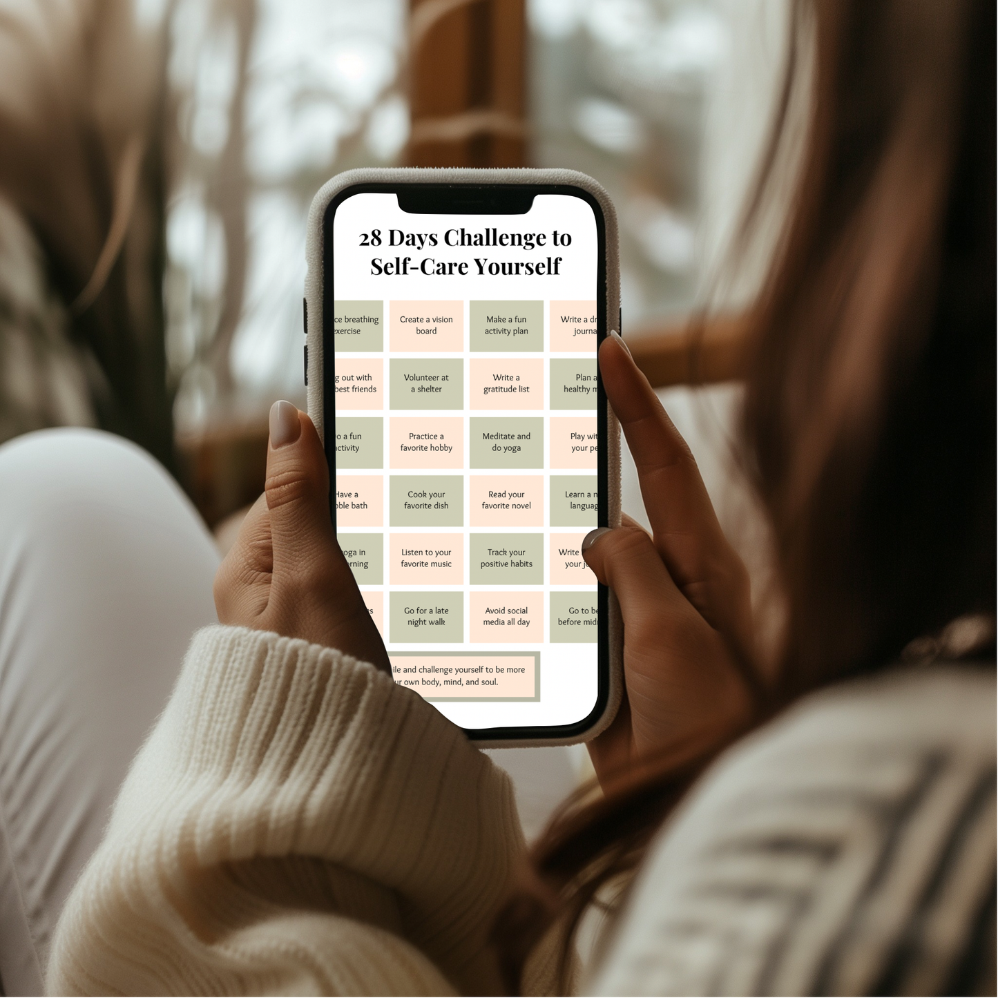 Undated Self-Care Planner PDF – Wellness Planner