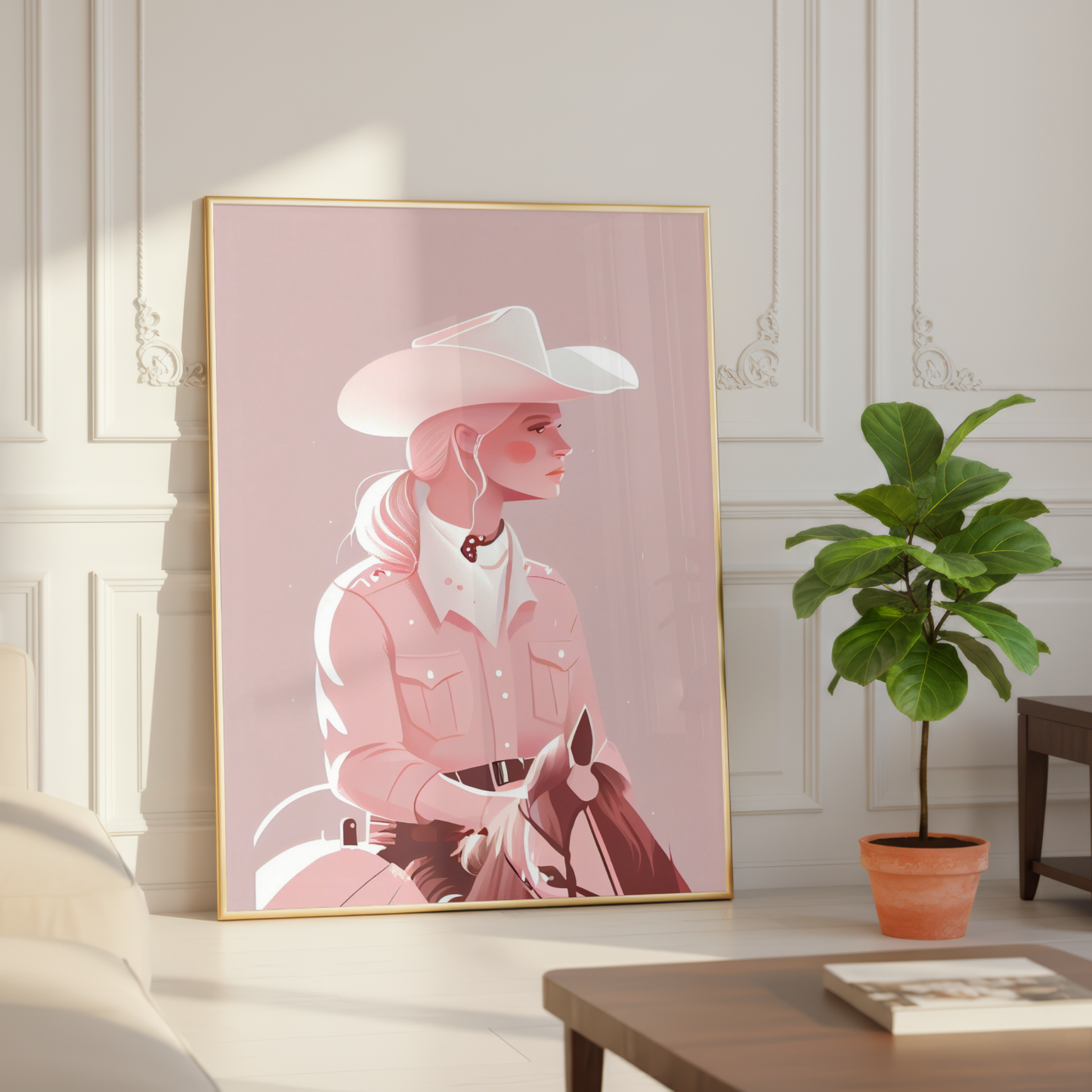 western cowgirl wall art