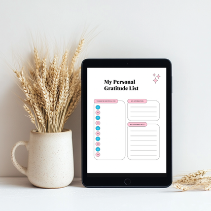 Undated Self-Care Planner PDF – Wellness Planner