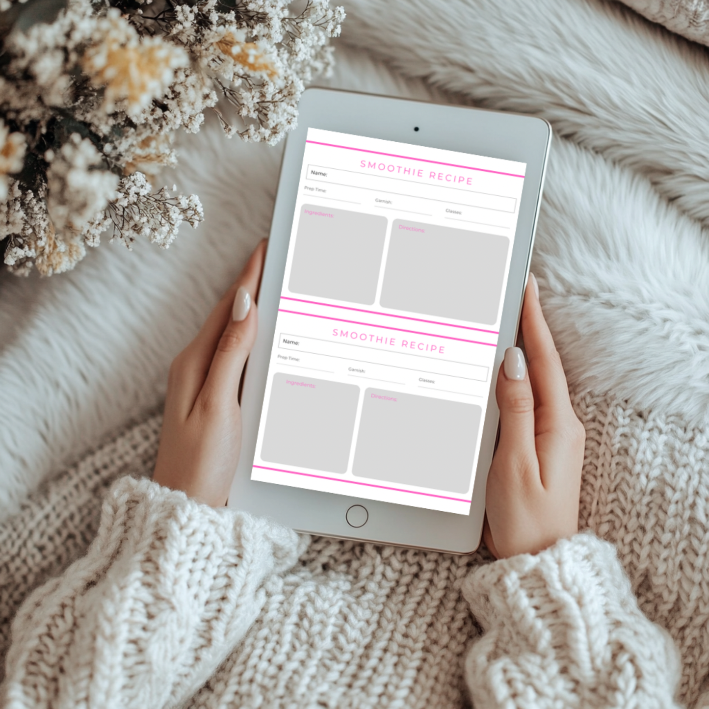 Printable recipe cards for meal planning