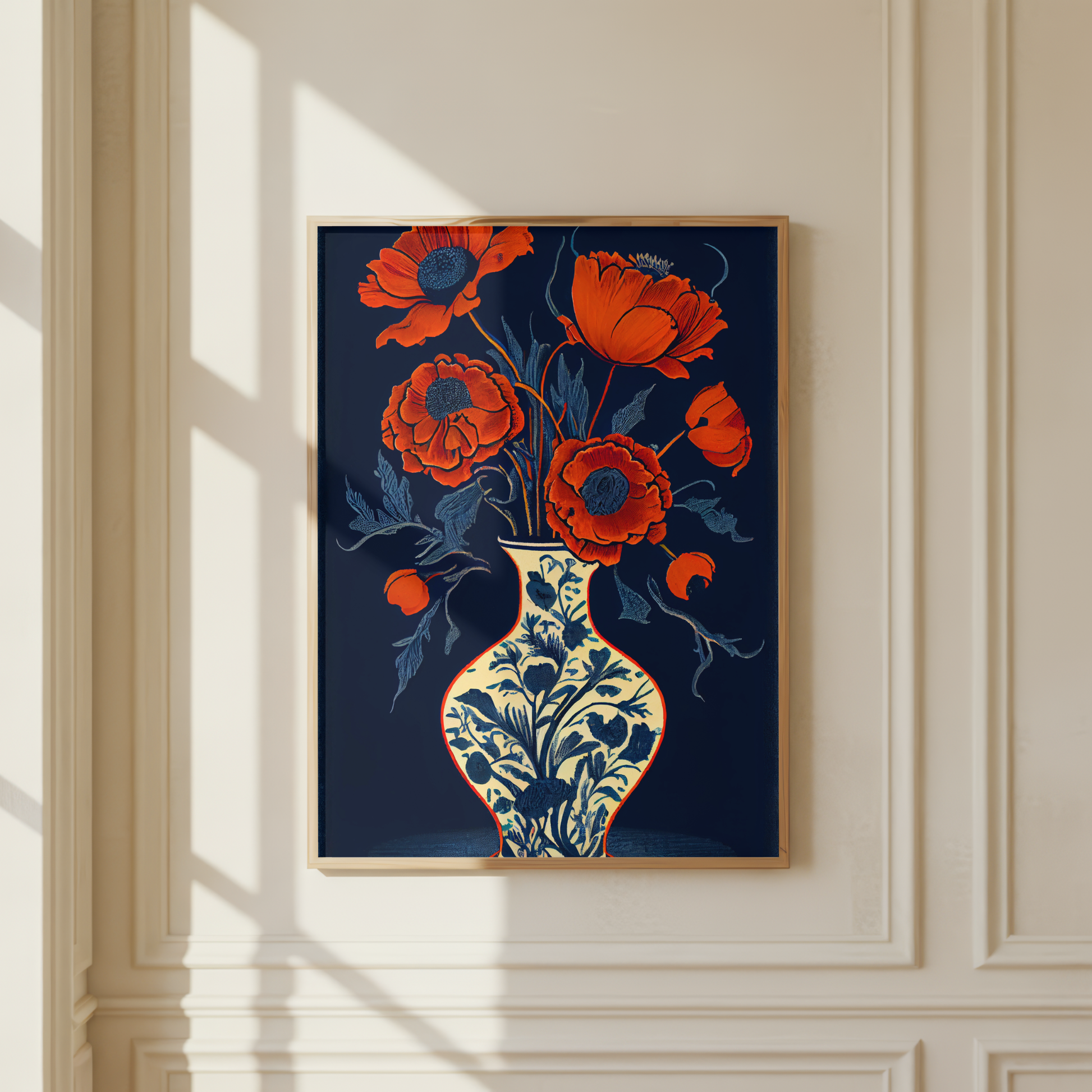 botanical poppy vase gallery wall art