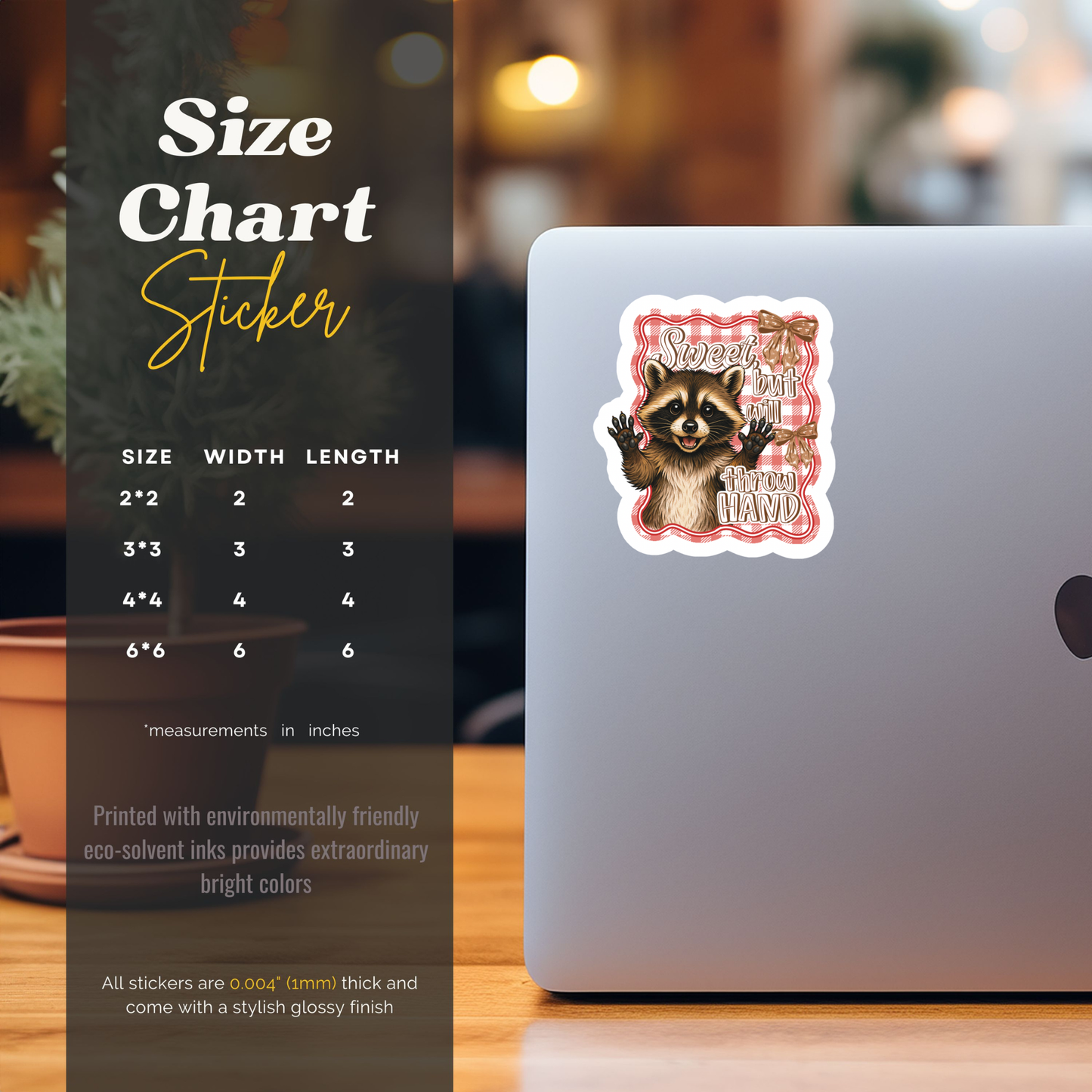 raccoon humor sticker