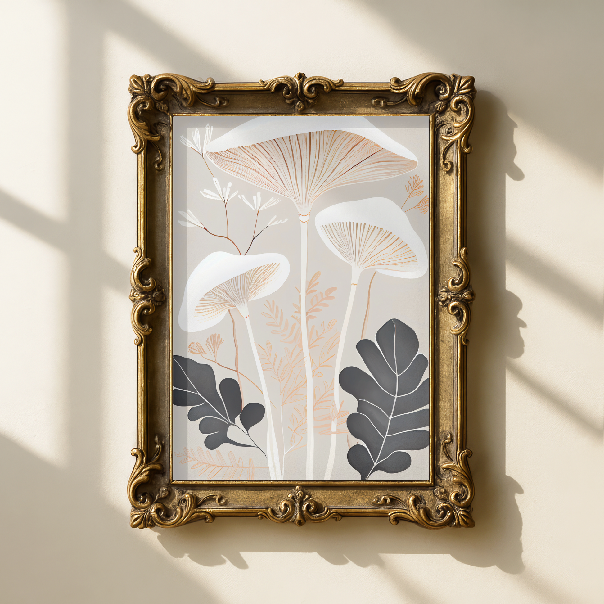 mushroom botanical printable wall art