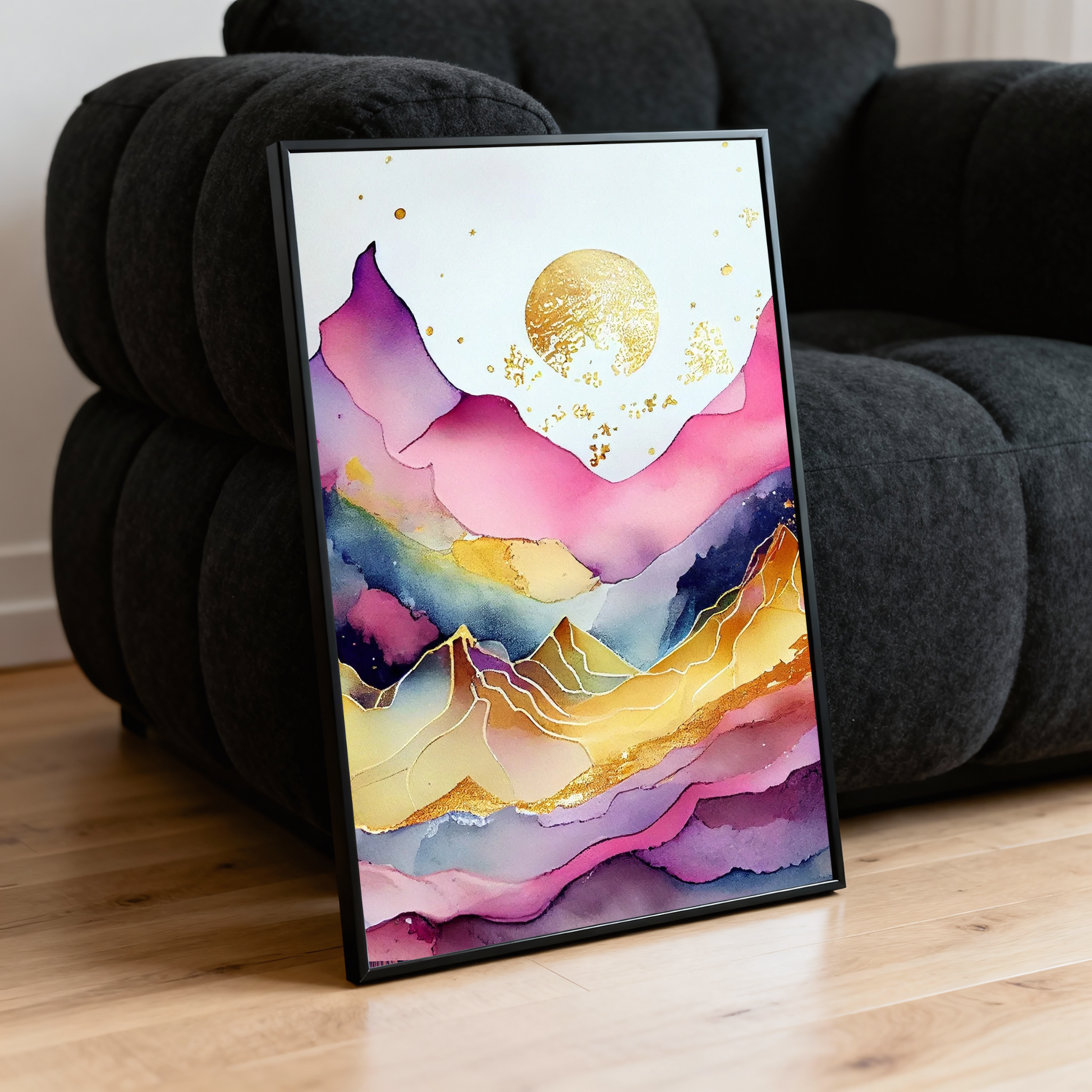 abstract mountain art print