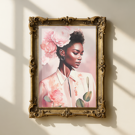 blush peony floral portrait
