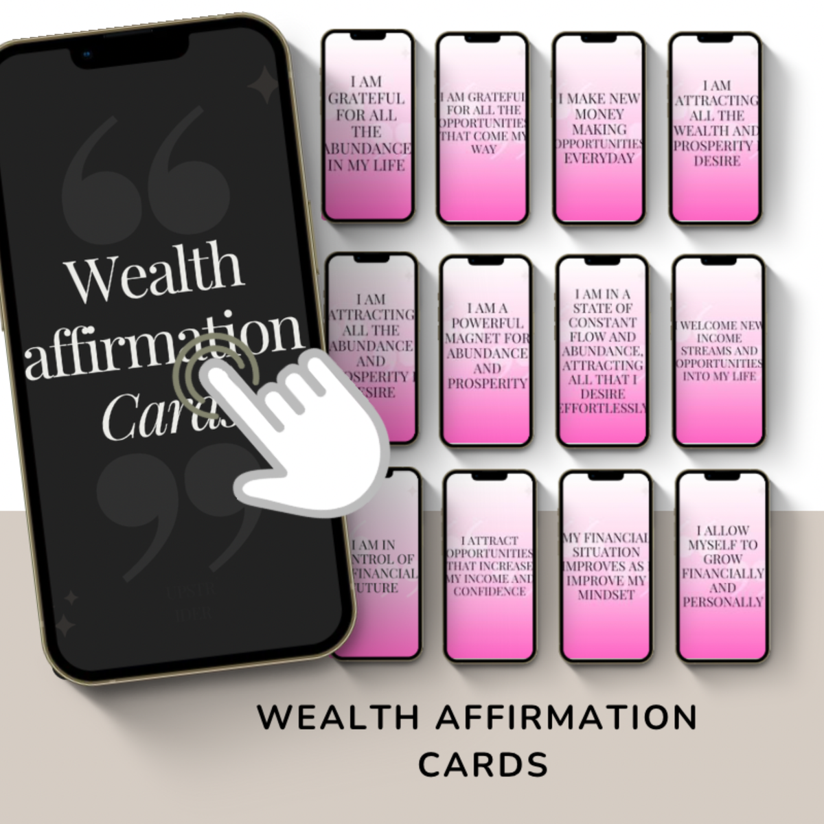 40 wealth affirmation cards for money mindset and confidence